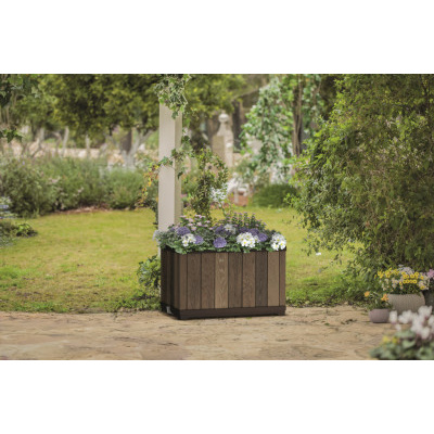 Keter Květináč Deco obdélníkový Ořech, 45,5x76x45,5 cm